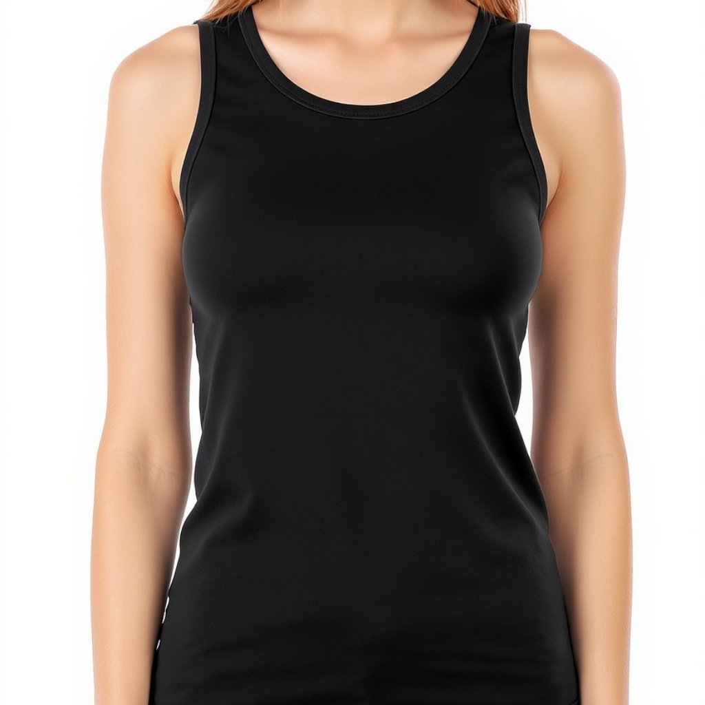 Dagi Black Scoop Neck Cotton Stretch Tank Top Women’s Size 46 Xl Basic